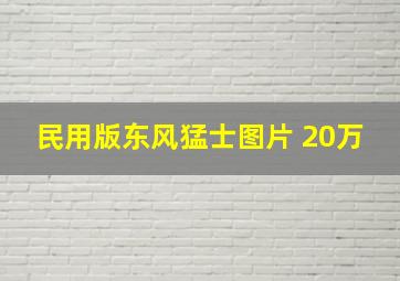 民用版东风猛士图片 20万